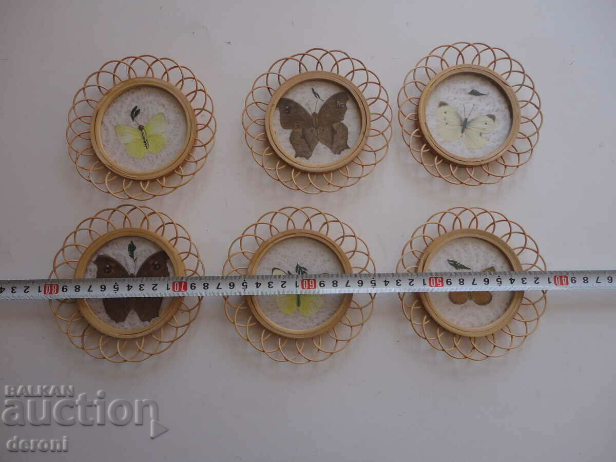 Art cup holder set butterfly cup holder - 6