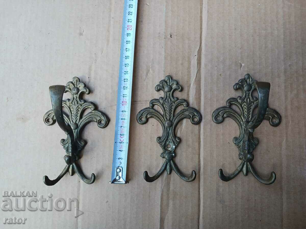 Old bronze hangers - 3 pieces