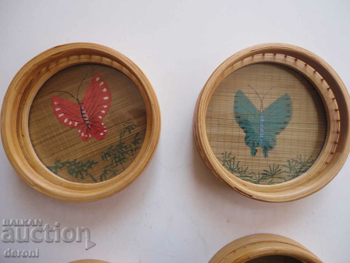 Art coaster set butterfly coaster 2 with price 60.00 BGN | € 30.68