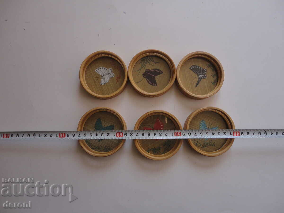 Art coaster set butterfly coaster 2 - 6
