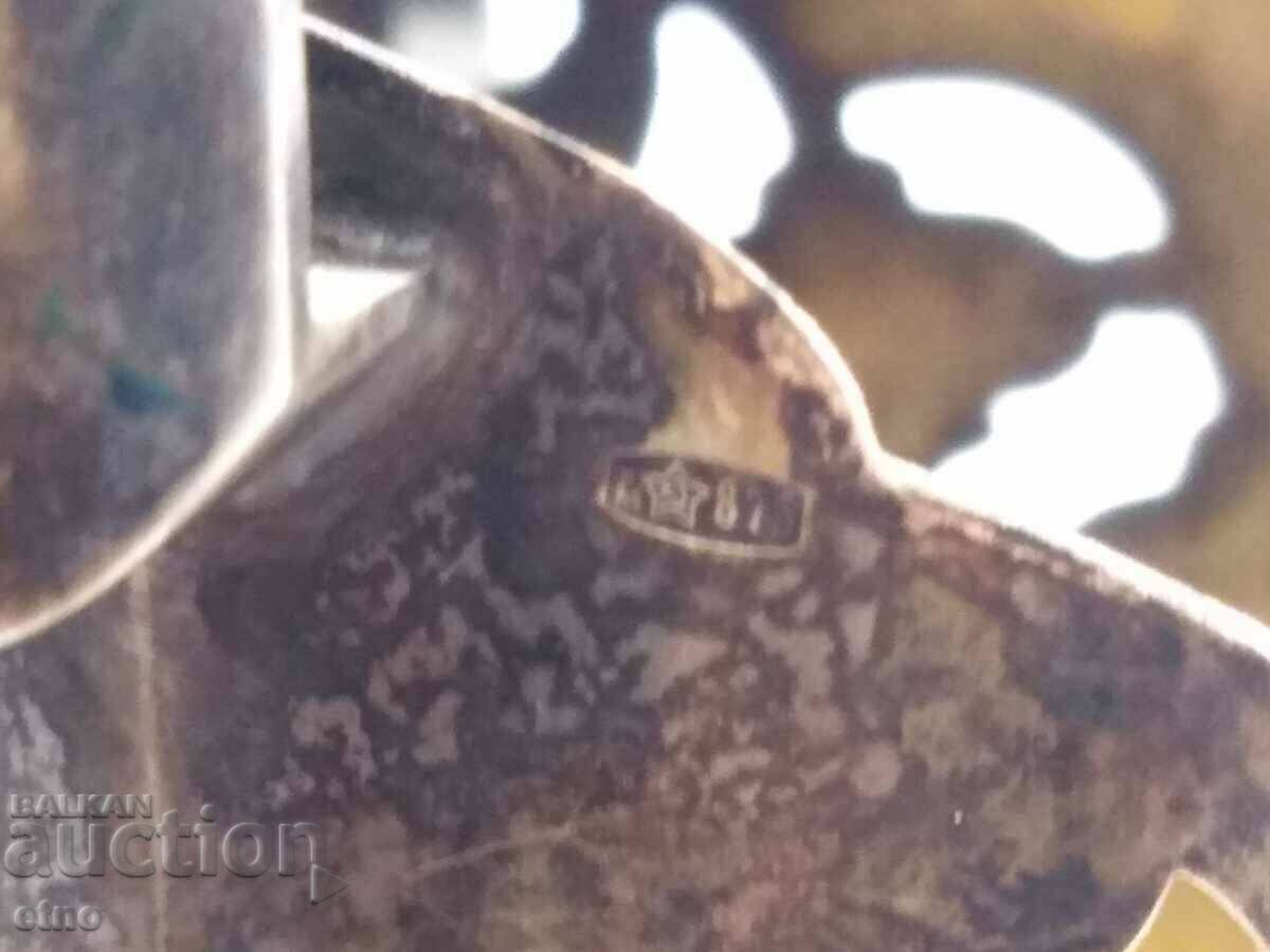 USSR MOUNTED - "KUBACHI", SILVER 875 WITH NIELO AND GOLD - 5