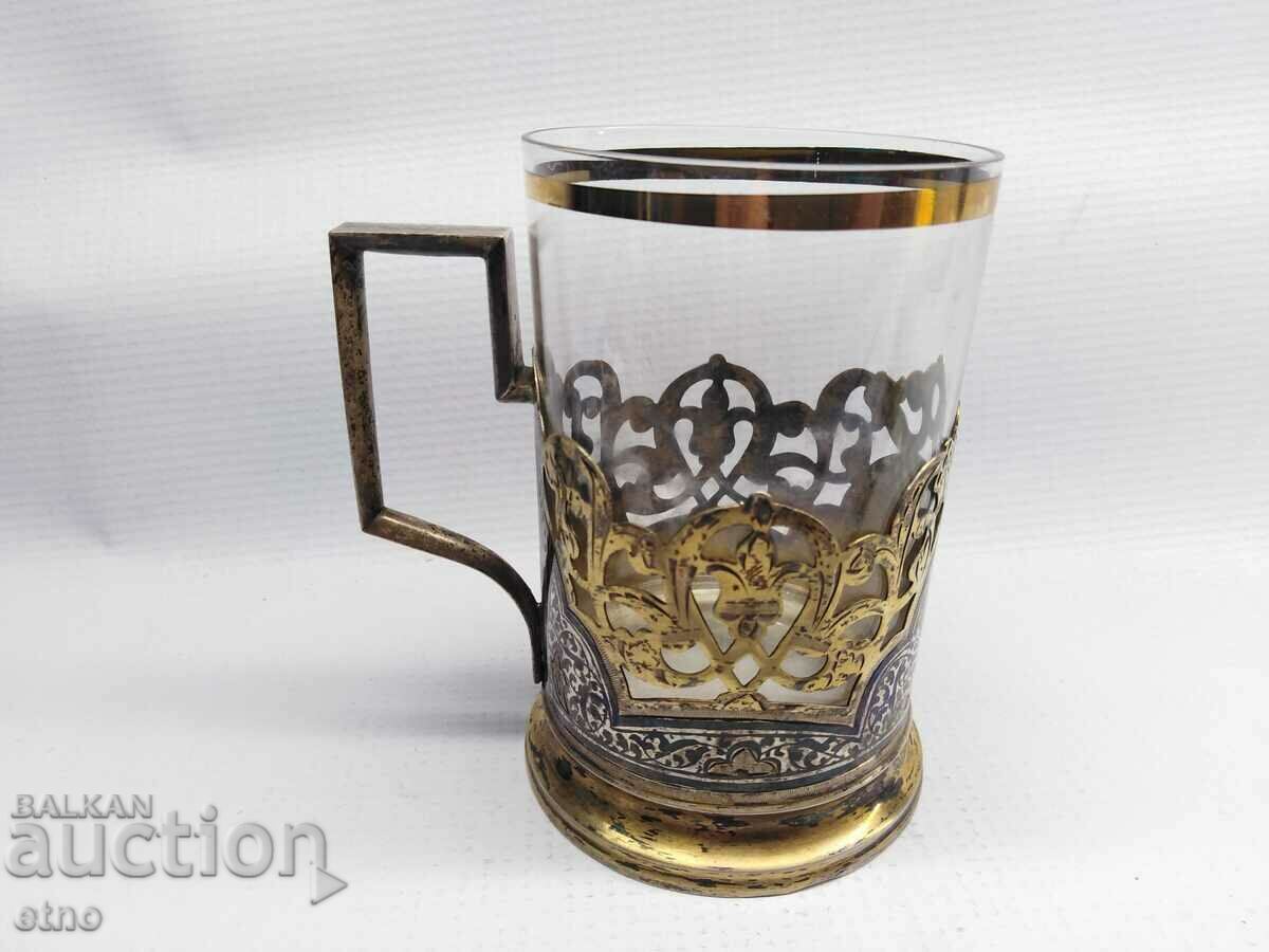 Delivery of USSR MOUNTED-"KUBACHI", SILVER 875 WITH NIELO AND GOLD-PLATED + GLASS