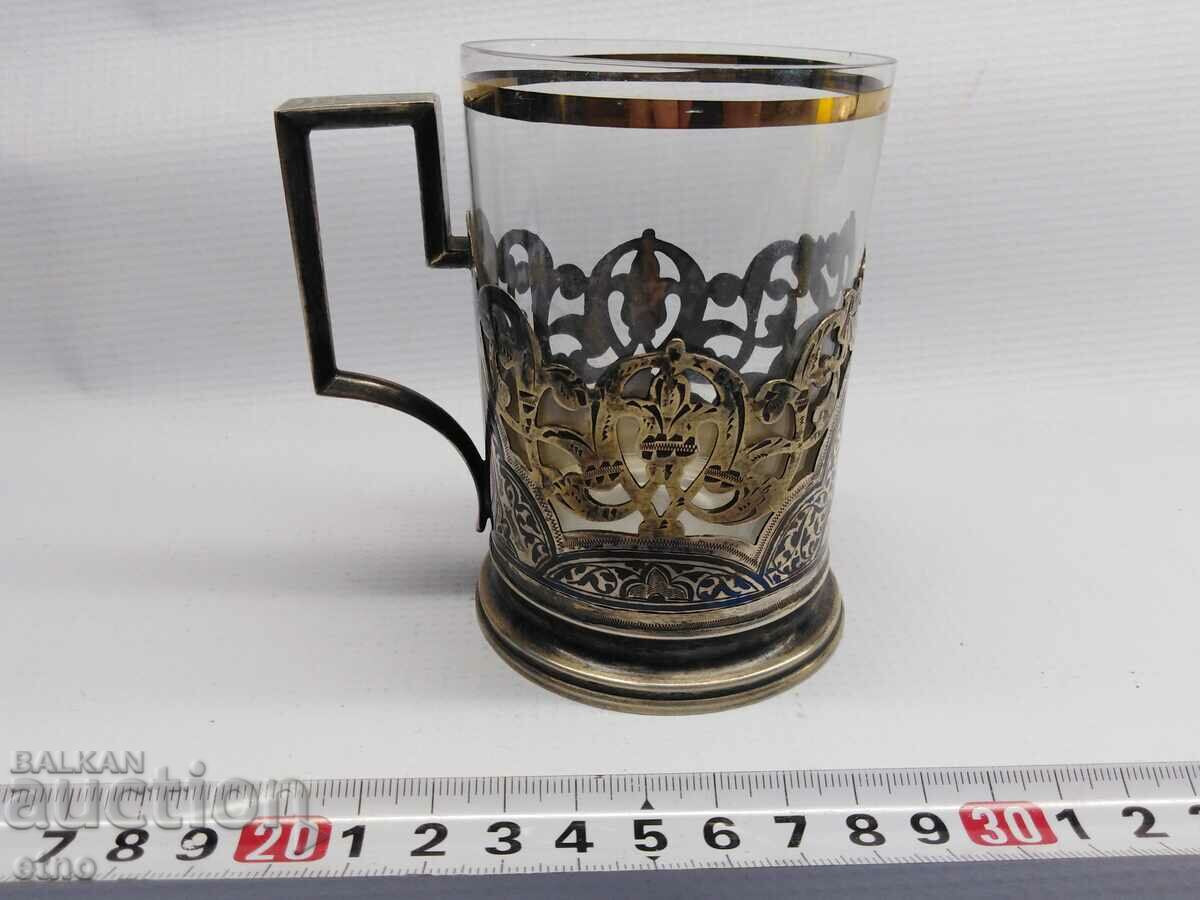 Licitație MONTAT URSS-"KUBACHI", ARGINT 875 CU NIELO SI PLACAT IN AUR + STICLA Licitație MONTAT URSS-"KUBACHI", ARGINT 875 CU NIELO SI PLACAT IN AUR + STICLA