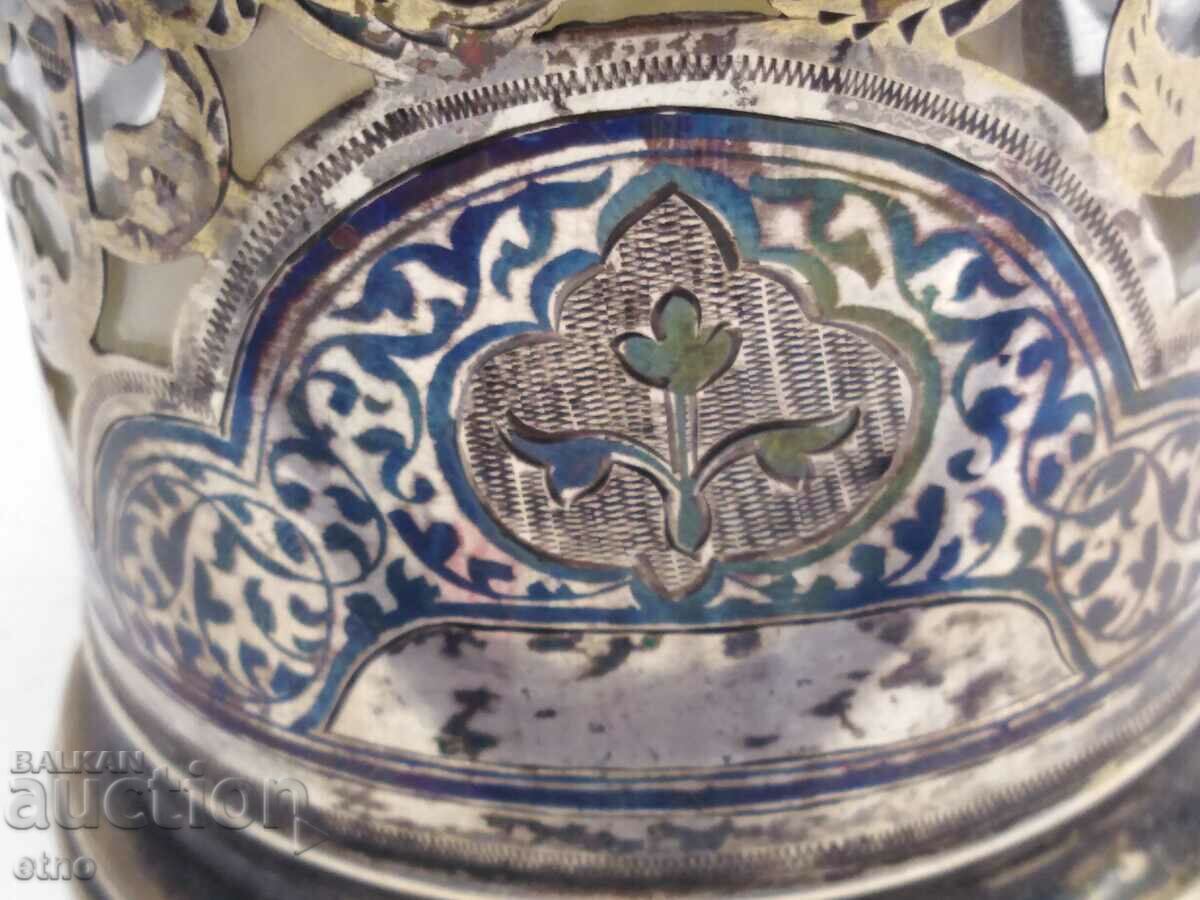 MONTAT URSS-"KUBACHI", ARGINT 875 CU NIELO SI PLACAT IN AUR + STICLA - 7 MONTAT URSS-"KUBACHI", ARGINT 875 CU NIELO SI PLACAT IN AUR + STICLA - 7