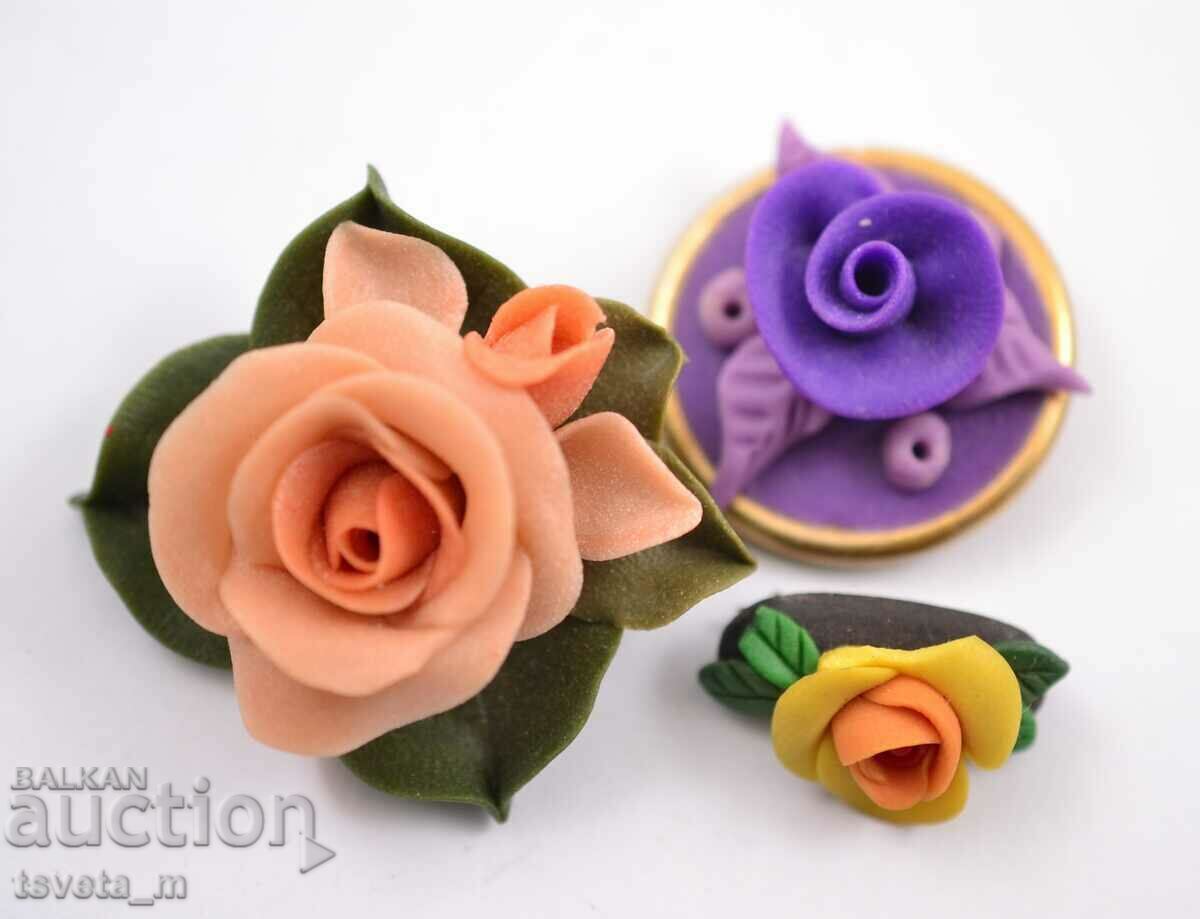 Lot of 3 pcs. brooches