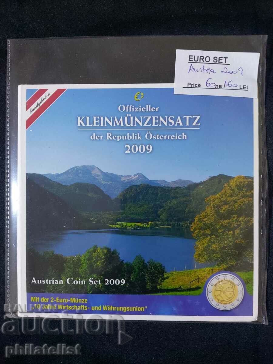 Austria 2009 -Setul complet de euro bancar de la 1 cent la 2 euro