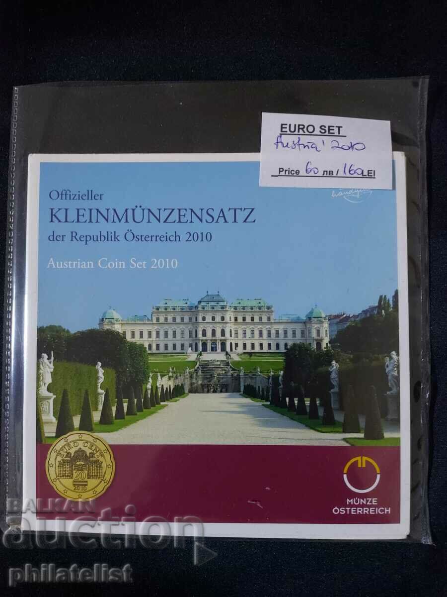 Австрия 2010 -Комплектен банков евро сет от 1 цент до 2 евро