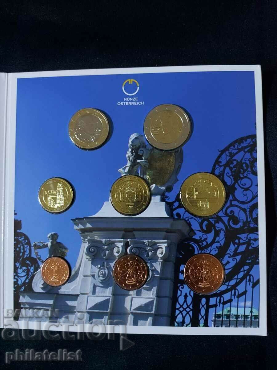 Auction  Austria 2010 -Complete bank euro set from 1 cent to 2 euros