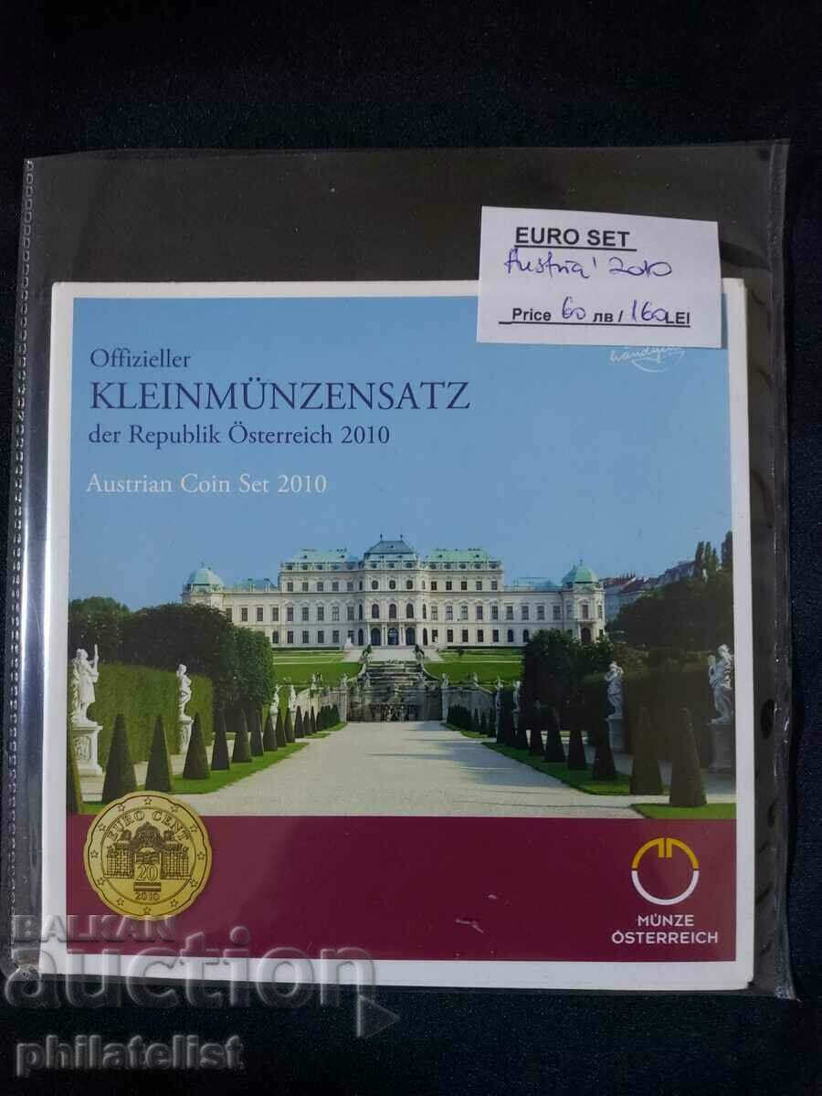 Австрия 2010 -Комплектен банков евро сет от 1 цент до 2 евро