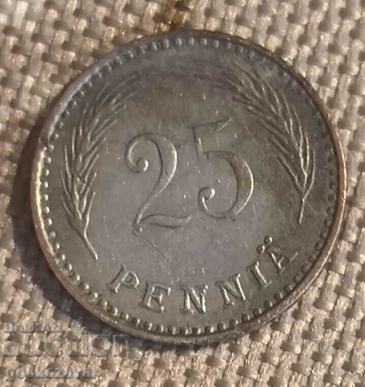 Finland 25 pennies 1921 K#46