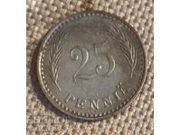 Finland 25 pennies 1921 K#46