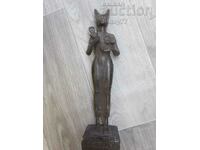 Bastet - the cat goddess massive EBONY figure