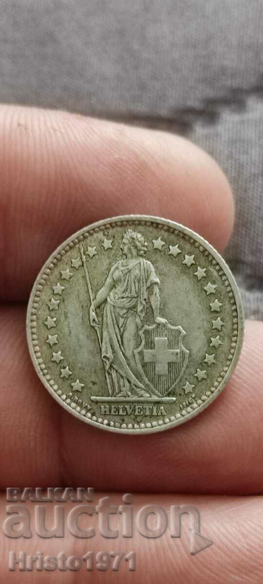 1 franc 1957 cu preț 17.00 BGN | € 8.69