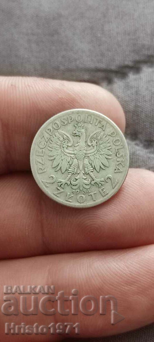 2 zlotys 1934