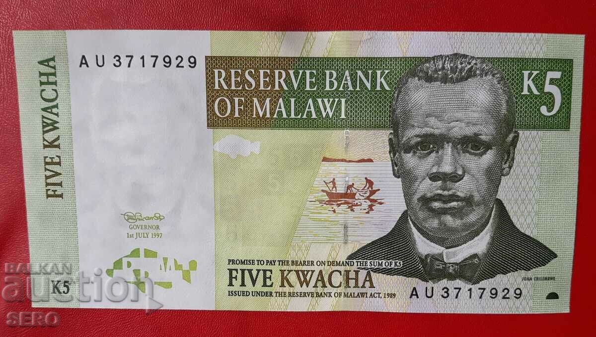 Τραπεζογραμμάτιο-Malawi-5 Kwacha 1997