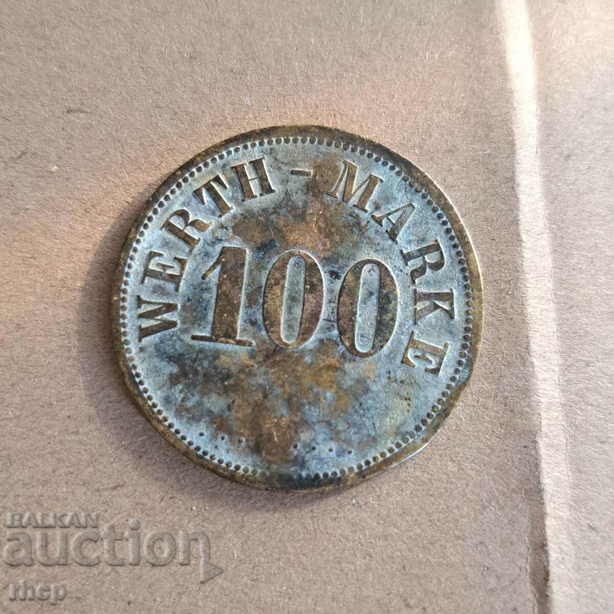 100 Werth-Marke old token Germany