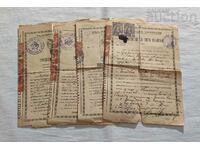 PERSONAL DOCUMENTS KINGDOM OF BULGARIA LOT 4 NUMBERS