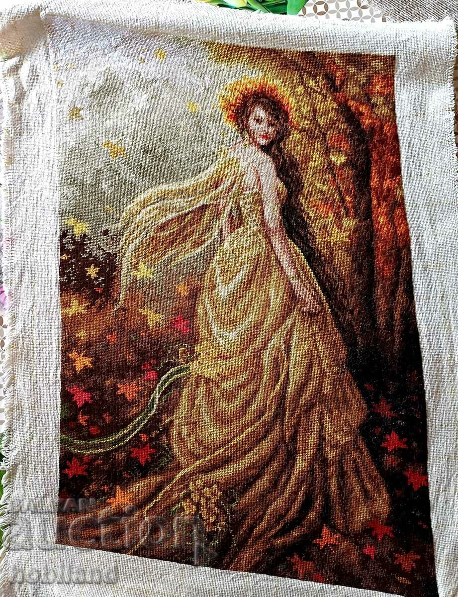 Tapestry,, Autumn fairy,,