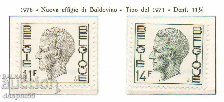 1976. Βέλγιο. Βασιλιάς Baldwin - νέες αξίες.