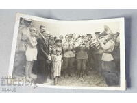 Old Military Photo Soldiers Uniform Brass Music