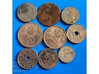 Lot of old Bulgarian and foreign coins