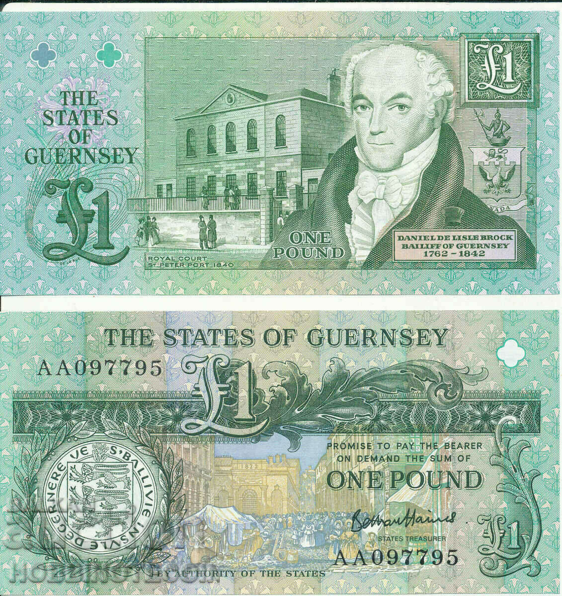 O - în GUERNSEY GUERNSEY 1 Pound emisiune 2021 AA NOU UNC