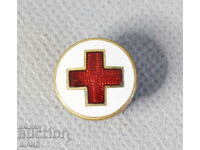 Old Rare red cross enamel badge