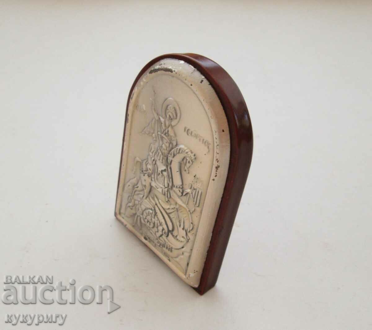 Small silver icon of Saint George for wall or desk - 7 Small silver icon of Saint George for wall or desk - 7