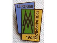 16887 Badge - Fair Leipzig GDR 1965- bronze enamel