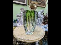 Antique Belgian Val Saint Lambert Crystal Vase