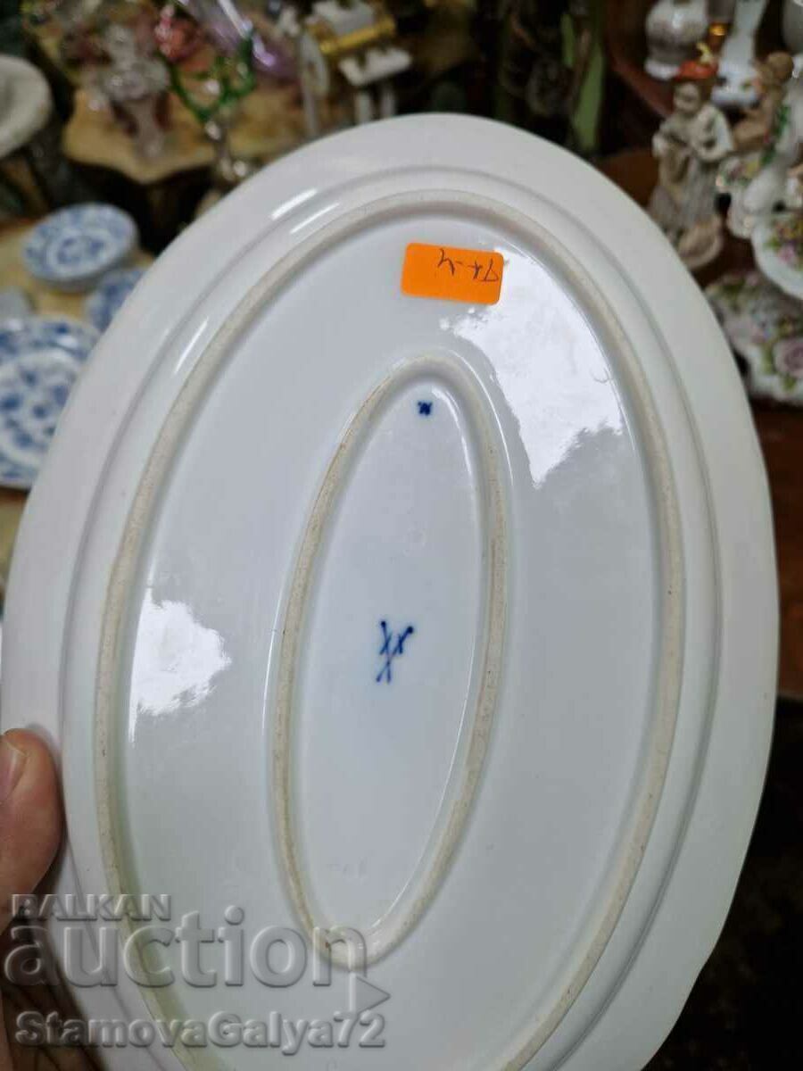 Antique collectible Meissen porcelain platter - 6 Antique collectible Meissen porcelain platter - 6