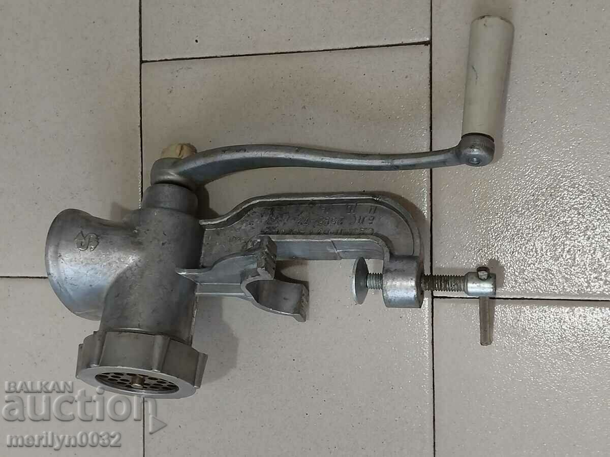 Auction Old meat mincer meat grinder NRB Gabrovo 1972 Auction Old meat mincer meat grinder NRB Gabrovo 1972