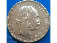 Austria 1 Florin 1879 UNC Patina Argint