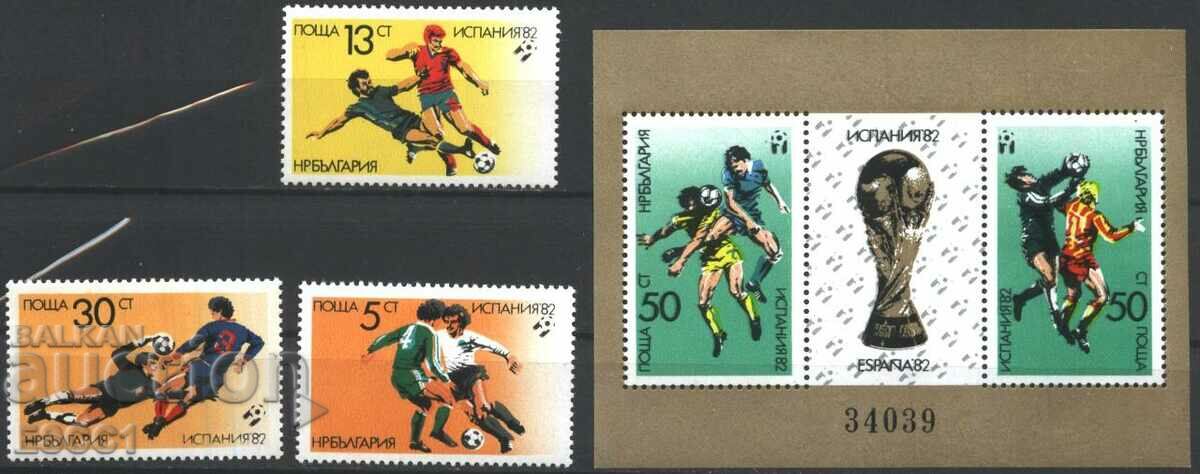 Clean stamps and block Sport SP Football Spain 1982 Bulgaria