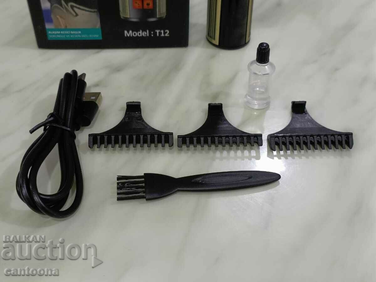 Auction Clipper T12. display, 3 attachments, 5W, metal Auction Clipper T12. display, 3 attachments, 5W, metal