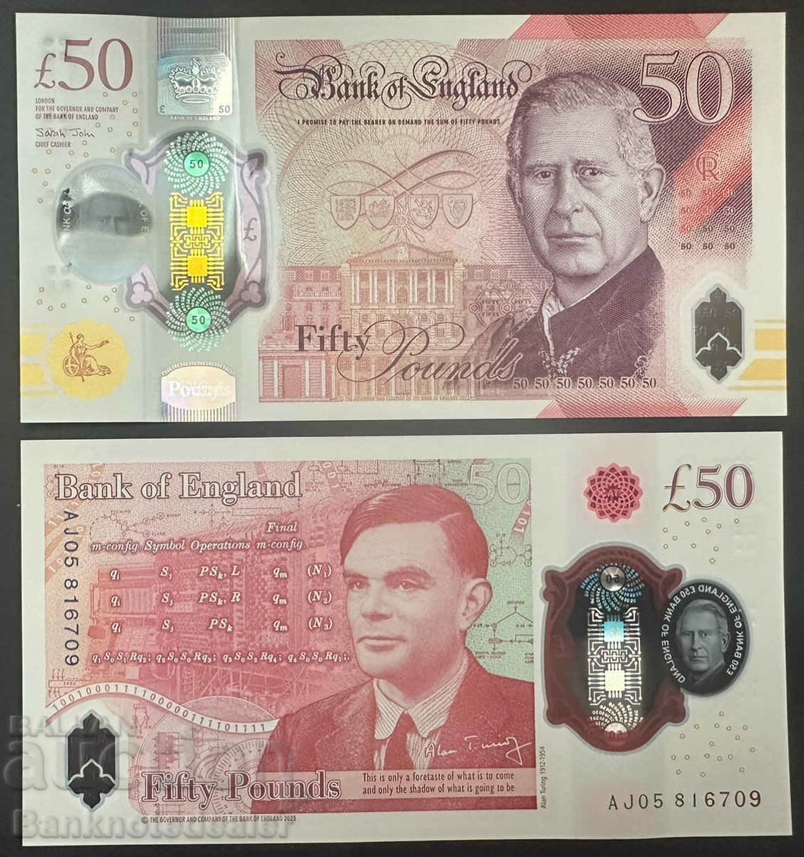 Great Britain England 50 Pounds 2024 King Charles Ref 6709 with price 150.00 BGN | € 76.69 Great Britain England 50 Pounds 2024 King Charles Ref 6709 with price 150.00 BGN | € 76.69