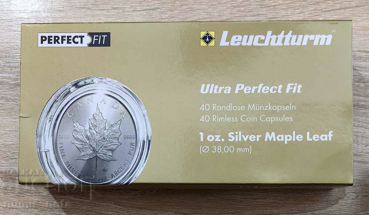 original capsules for 1 ounce Maple leaf silver - 40 pieces with price 39.00 BGN | € 19.94 original capsules for 1 ounce Maple leaf silver - 40 pieces with price 39.00 BGN | € 19.94