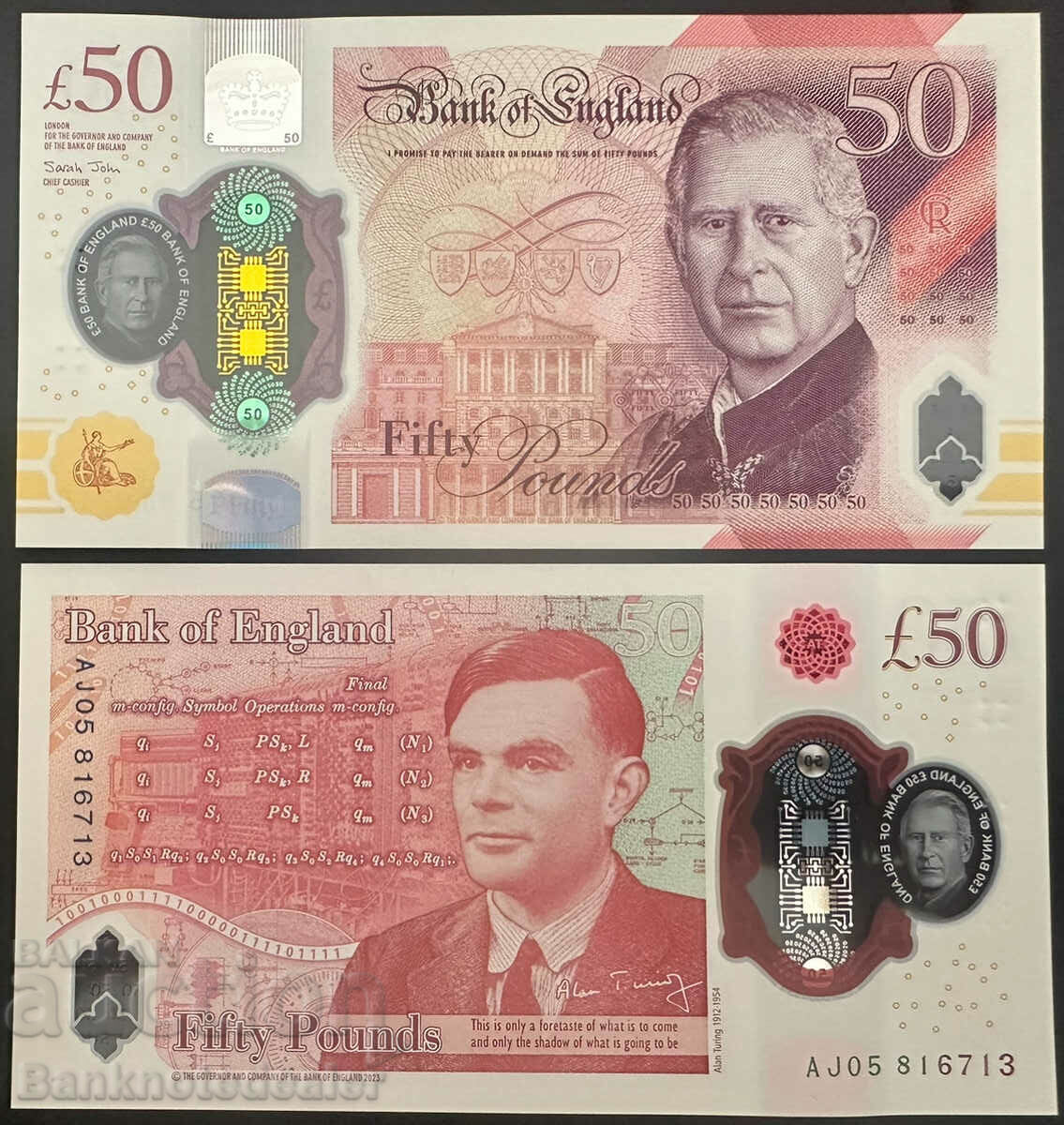 Great Britain England 50 Pounds 2024 King Charles Ref 6713 with price 150.00 BGN | € 76.69 Great Britain England 50 Pounds 2024 King Charles Ref 6713 with price 150.00 BGN | € 76.69
