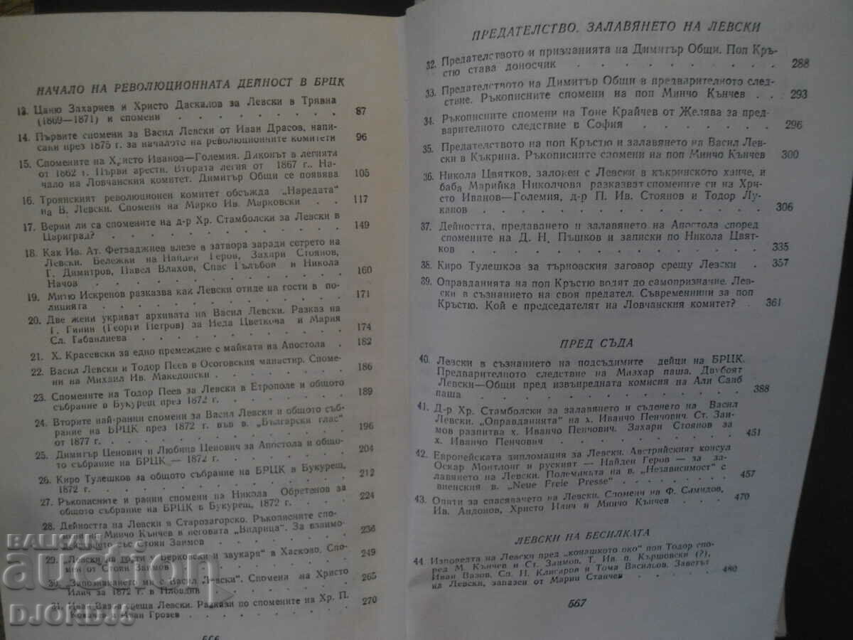 Delivery of LEVSKI in the memories of his contemporaries Delivery of LEVSKI in the memories of his contemporaries