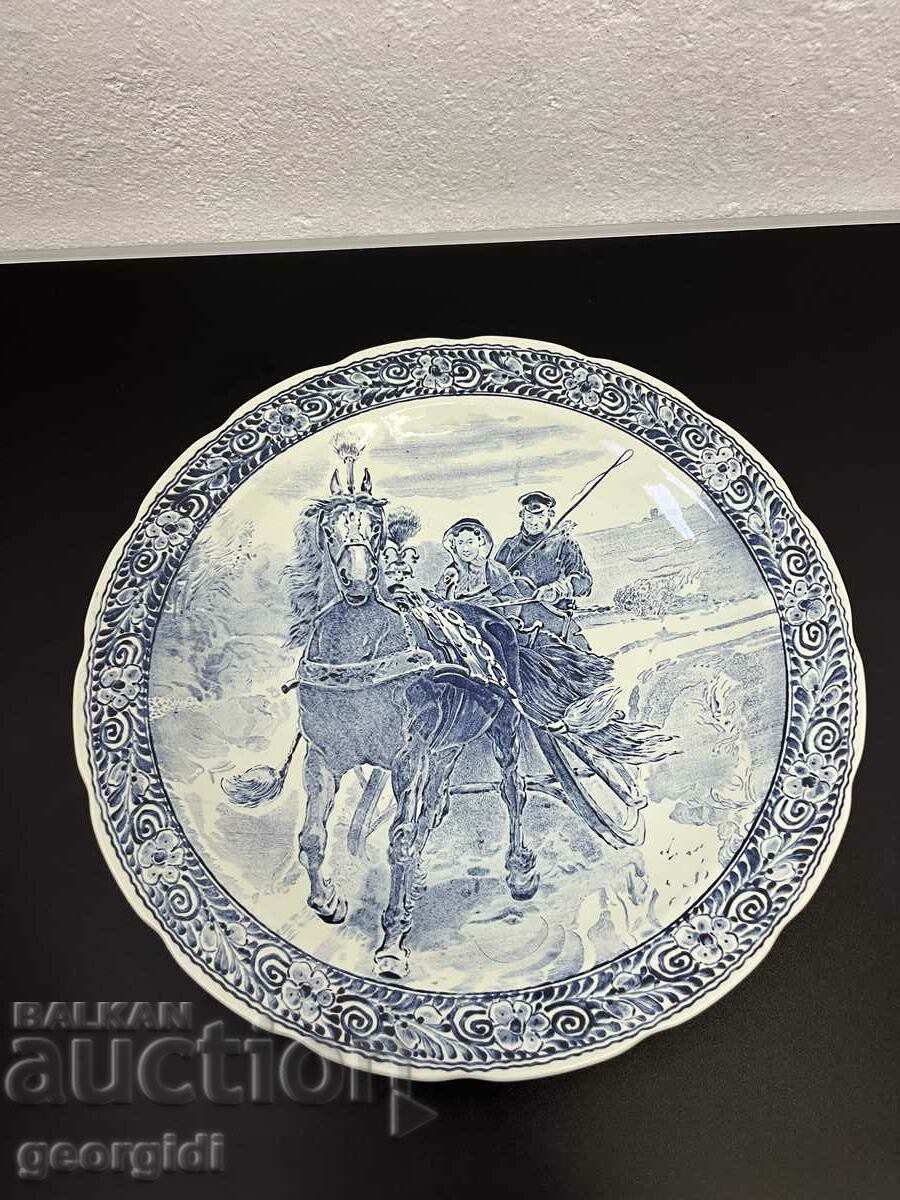 Farfurie mare din portelan - Royal Delft-Boch. #5787