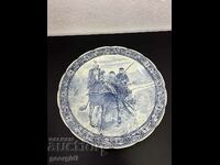 Large porcelain wall plate - Royal Delft-Boch. #5787