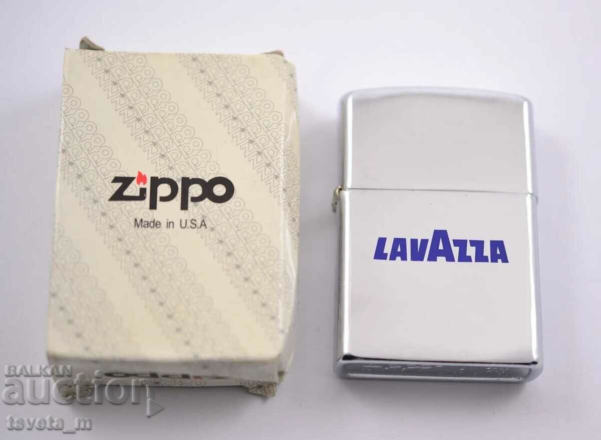 ZIPPO petrol lighter with box - unused LAVAZZA