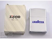 Бензинова запалка ZIPPO с кутия - неупотребявана LAVAZZA