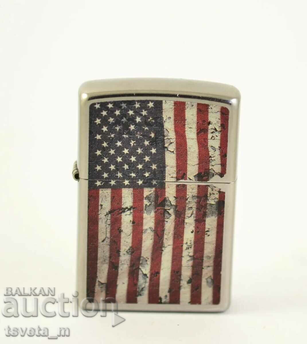 Gasoline lighter ZIPPO USA flag