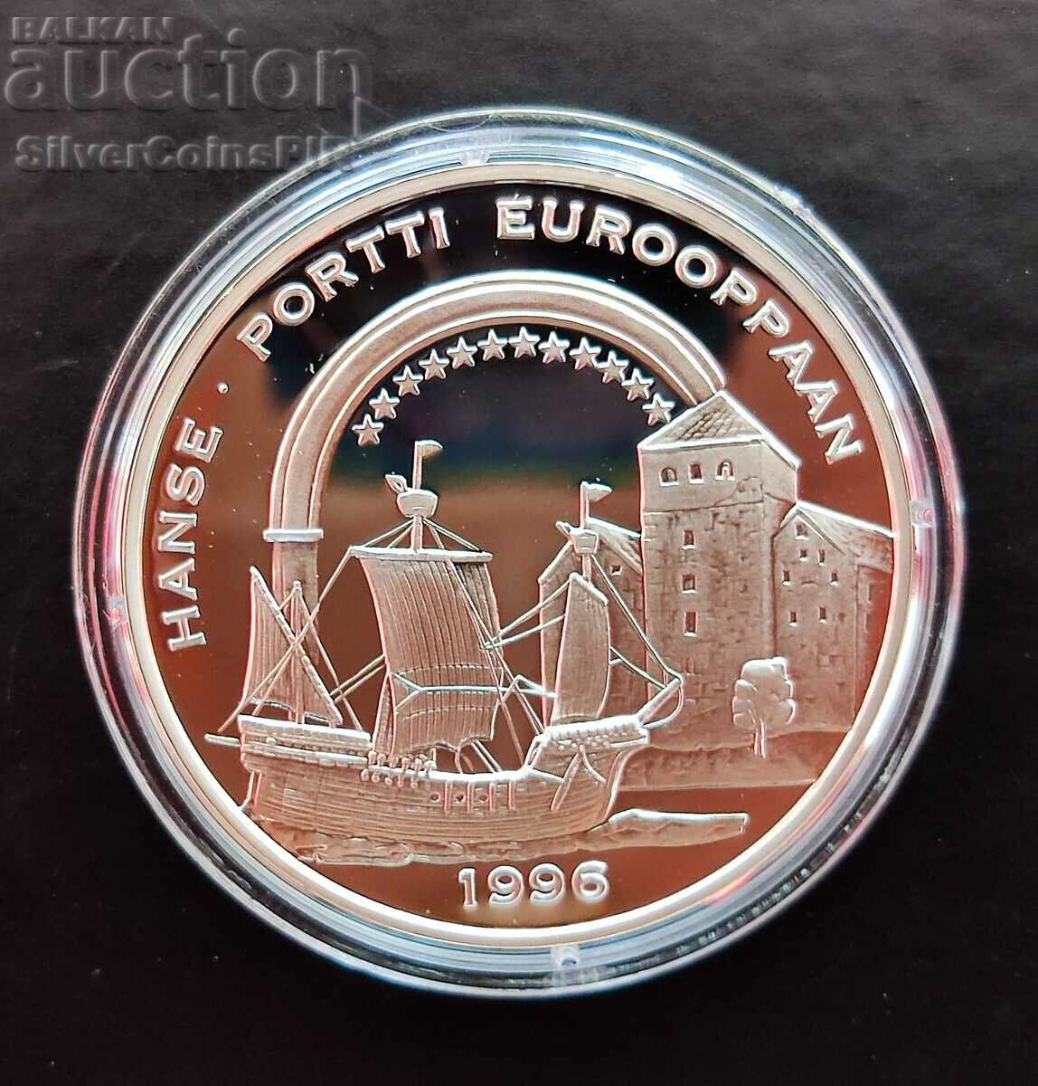 Silver 20 ECU Port către Europa 1996 Finlanda