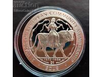 Silver 21 ECU The Bull and Europe 1994 Gibraltar