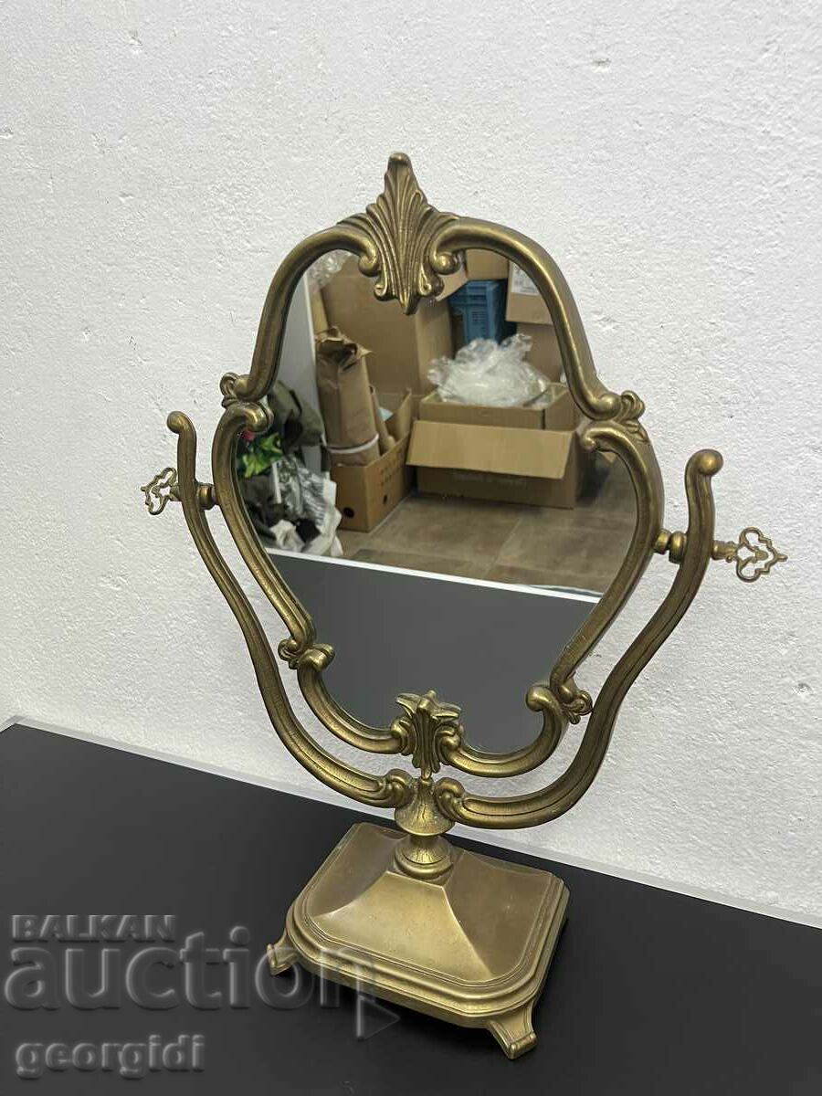 Old bronze table mirror / dressing table. #5789