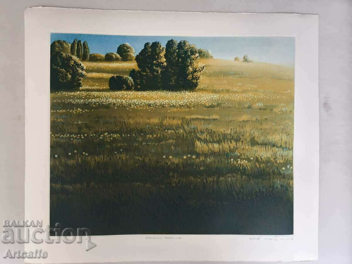 Auction  Color etching Arndt Maibaum (1940)