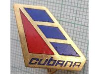 16901 Badge - Cubana Airlines - Cuba - bronze enamel