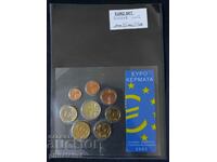 Grecia 2002 - Set complet de euro bancar de la 1 cent la 2 euro